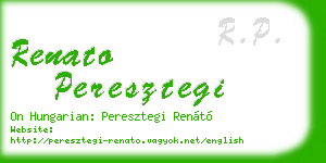 renato peresztegi business card