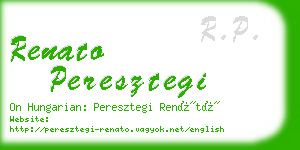 renato peresztegi business card